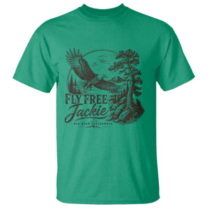 Fly Free Jackie Vintage Etching Soaring Eagle T Shirt Big Bear Lake Wilderness Graphic TS02 Irish Green Print Your Wear