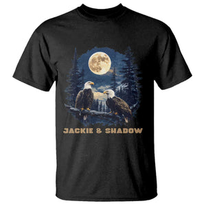Jackie and Shadow Bald Eagle Couple T Shirt Full Moon Forest Vintage Nature Graphic TS02 Black Print Your Wear