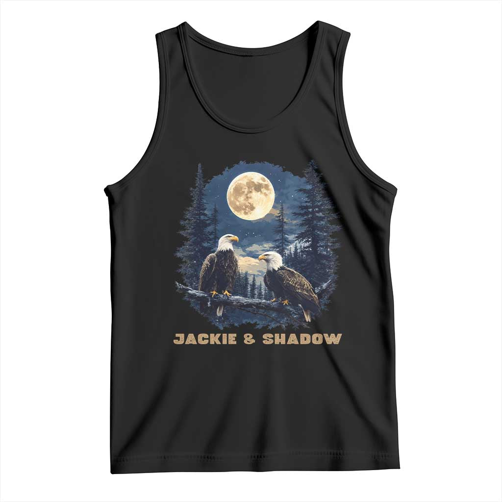 Jackie and Shadow Bald Eagle Couple Tank Top Full Moon Forest Vintage Nature Graphic TS02 Black Print Your Wear