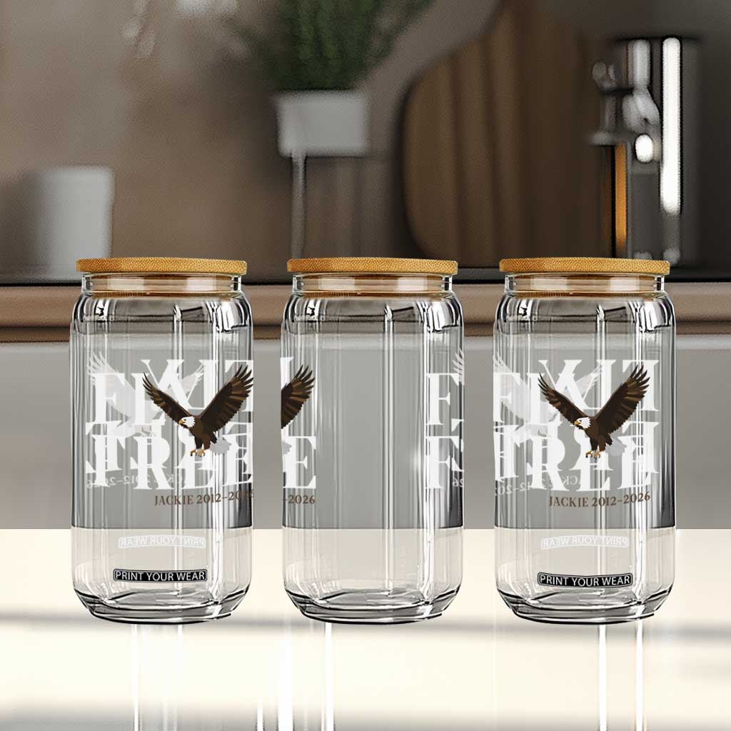 Fly Free Jackie Eagle 2012 2026 Memorial Glass Can Soaring Wilderness Tribute TS02 Print Your Wear