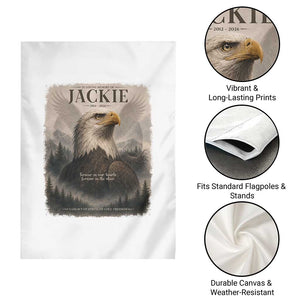 In Loving Memory of Jackie Eagle Memorial Portrait Garden Flag 2012 2026 Legacy Of Strength Wilderness Tribute TS02 Print Your Wear