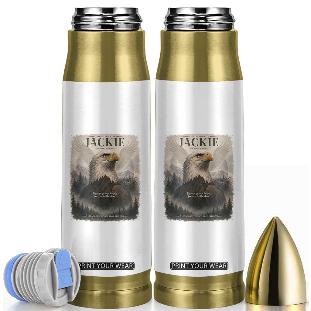 In Loving Memory of Jackie Eagle Memorial Portrait Bullet Tumbler 2012 2026 Legacy Of Strength Wilderness Tribute TS02 White Print Your Wear