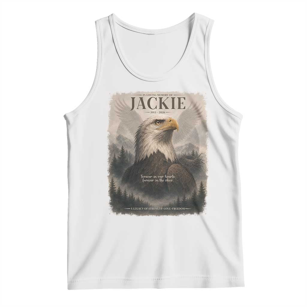 In Loving Memory of Jackie Eagle Memorial Portrait Tank Top 2012 2026 Legacy Of Strength Wilderness Tribute TS02 White Print Your Wear