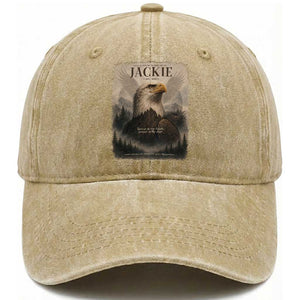 In Loving Memory of Jackie Eagle Memorial Portrait Washed Cotton Baseball Cap 2012 2026 Legacy Of Strength Wilderness Tribute TS02 Print Your Wear
