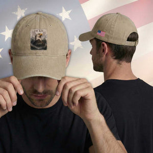 In Loving Memory of Jackie Eagle Memorial Portrait Washed Cotton Baseball Cap 2012 2026 Legacy Of Strength Wilderness Tribute TS02 Print Your Wear