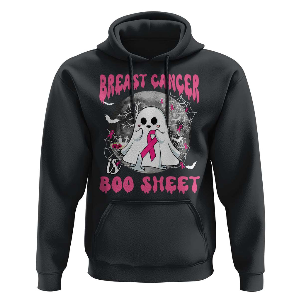 Breast Cancer Is Boo Sheet Hoodie Halloween Pink Ribbon Support Warrior TS02 Black Print Your Wear
