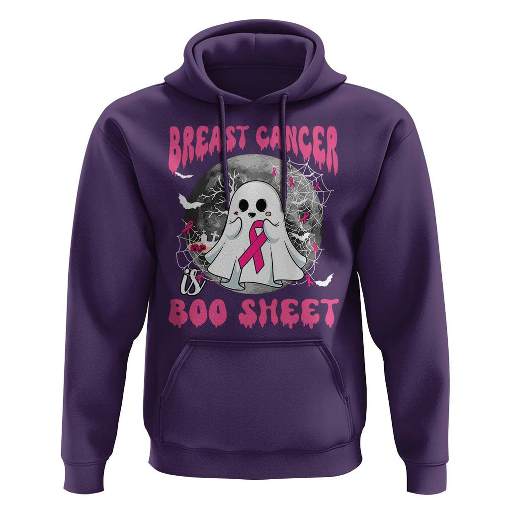 Breast Cancer Is Boo Sheet Hoodie Halloween Pink Ribbon Support Warrior TS02 Purple Print Your Wear