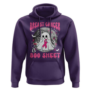 Breast Cancer Is Boo Sheet Hoodie Halloween Pink Ribbon Support Warrior TS02 Purple Print Your Wear