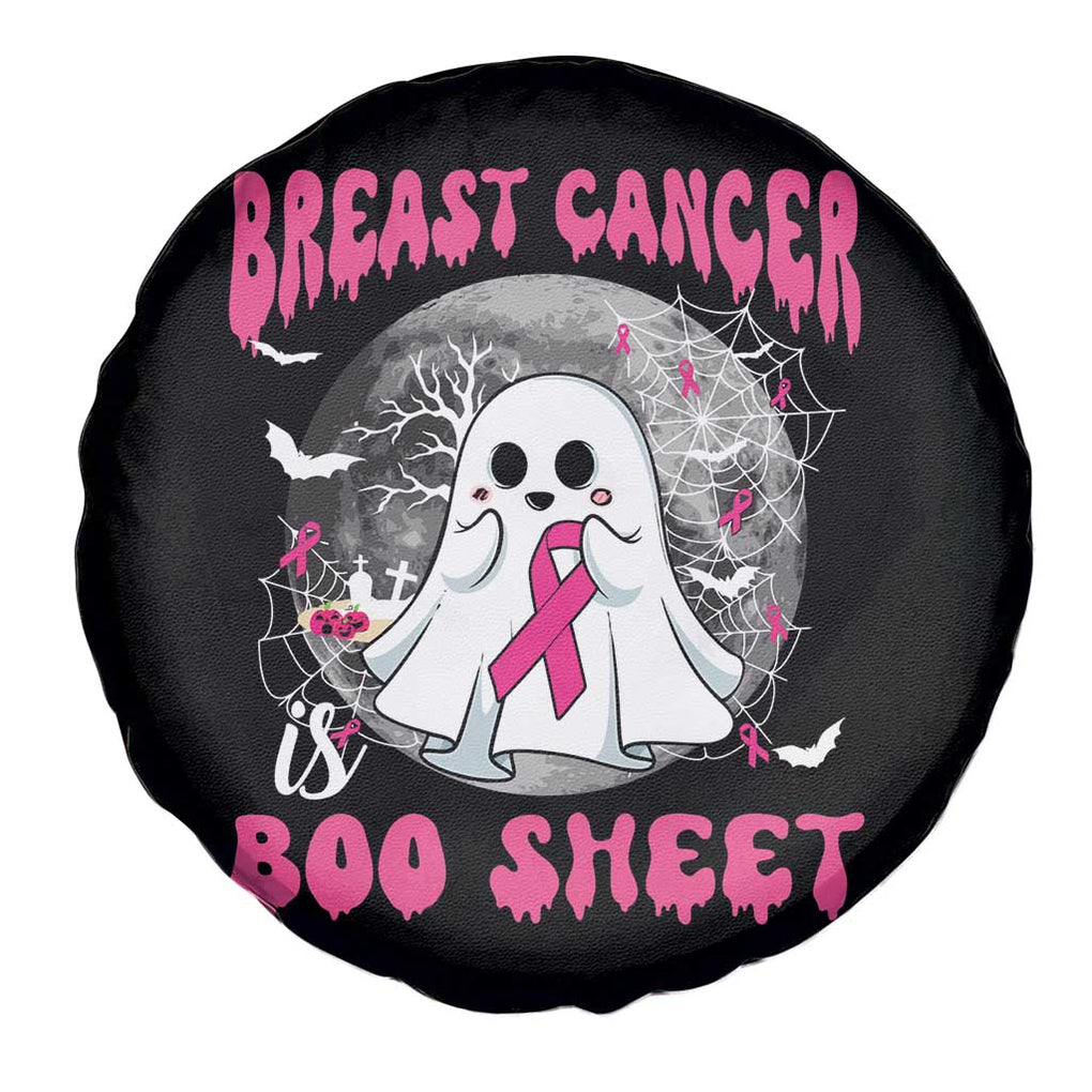 Breast Cancer Boo Sheet Spare Tire Cover Pink Halloween Support Squad TS02 Print Your Wear