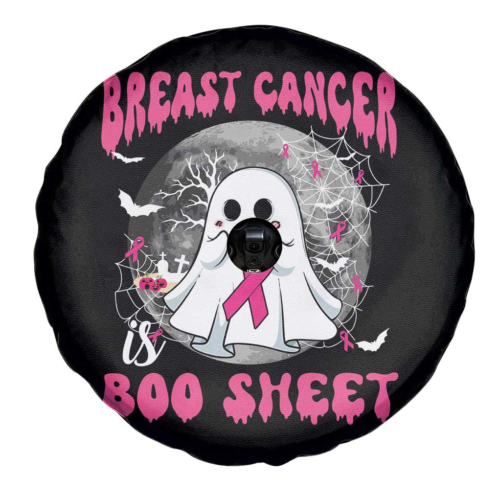 Breast Cancer Boo Sheet Spare Tire Cover Pink Halloween Support Squad TS02 Print Your Wear