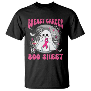 Breast Cancer Is Boo Sheet T Shirt Halloween Pink Ribbon Support Warrior TS02 Black Print Your Wear