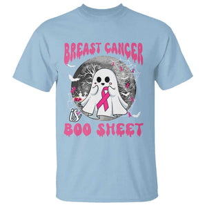 Breast Cancer Is Boo Sheet T Shirt Halloween Pink Ribbon Support Warrior TS02 Light Blue Print Your Wear