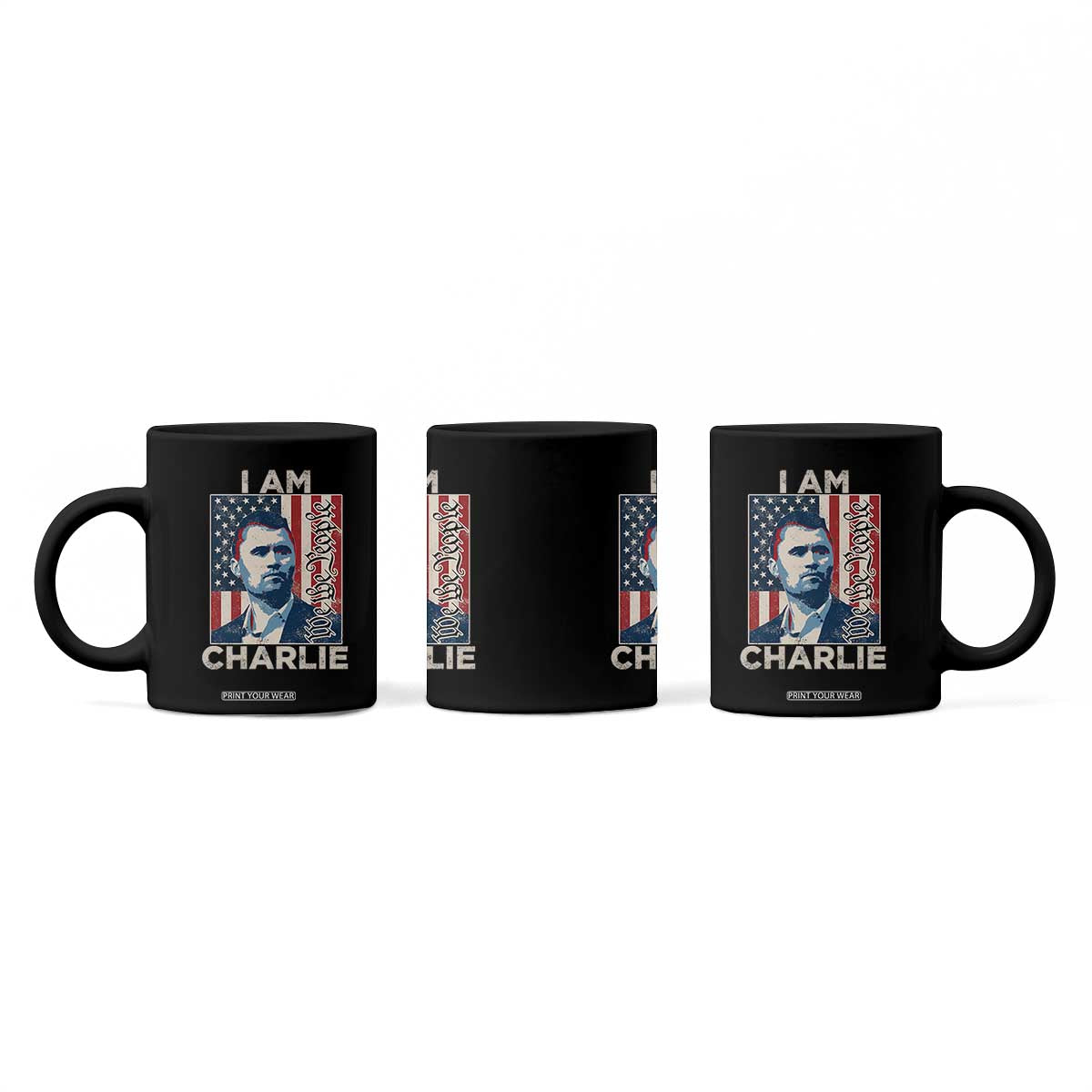 Stand With Charlie Coffee Mug Patriotic Free Speech We The People American Flag Graphic TS02 Print Your Wear