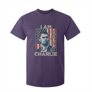 Stand With Charlie T Shirt For Kid Patriotic Free Speech We The People American Flag Graphic TS02 Purple Print Your Wear