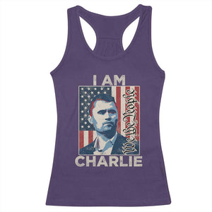 Stand With Charlie Racerback Tank Top Patriotic Free Speech We The People American Flag Graphic TS02 Purple Print Your Wear