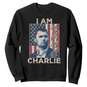 Stand With Charlie Sweatshirt Patriotic Free Speech We The People American Flag Graphic TS02 Black Print Your Wear