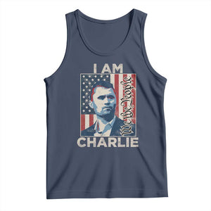 Stand With Charlie Tank Top Patriotic Free Speech We The People American Flag Graphic TS02 Navy Print Your Wear