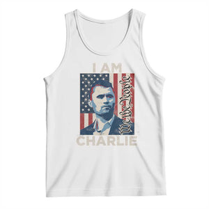 Stand With Charlie Tank Top Patriotic Free Speech We The People American Flag Graphic TS02 White Print Your Wear