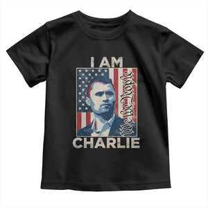Stand With Charlie Toddler T Shirt Patriotic Free Speech We The People American Flag Graphic TS02 Black Print Your Wear