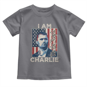Stand With Charlie Toddler T Shirt Patriotic Free Speech We The People American Flag Graphic TS02 Charcoal Print Your Wear