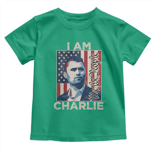 Stand With Charlie Toddler T Shirt Patriotic Free Speech We The People American Flag Graphic TS02 Irish Green Print Your Wear