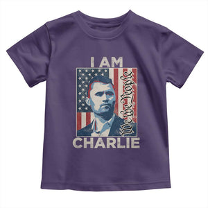 Stand With Charlie Toddler T Shirt Patriotic Free Speech We The People American Flag Graphic TS02 Purple Print Your Wear