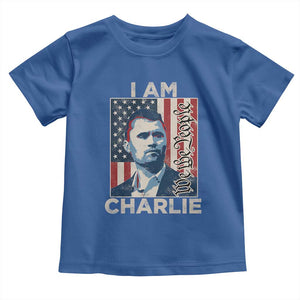 Stand With Charlie Toddler T Shirt Patriotic Free Speech We The People American Flag Graphic TS02 Royal Blue Print Your Wear