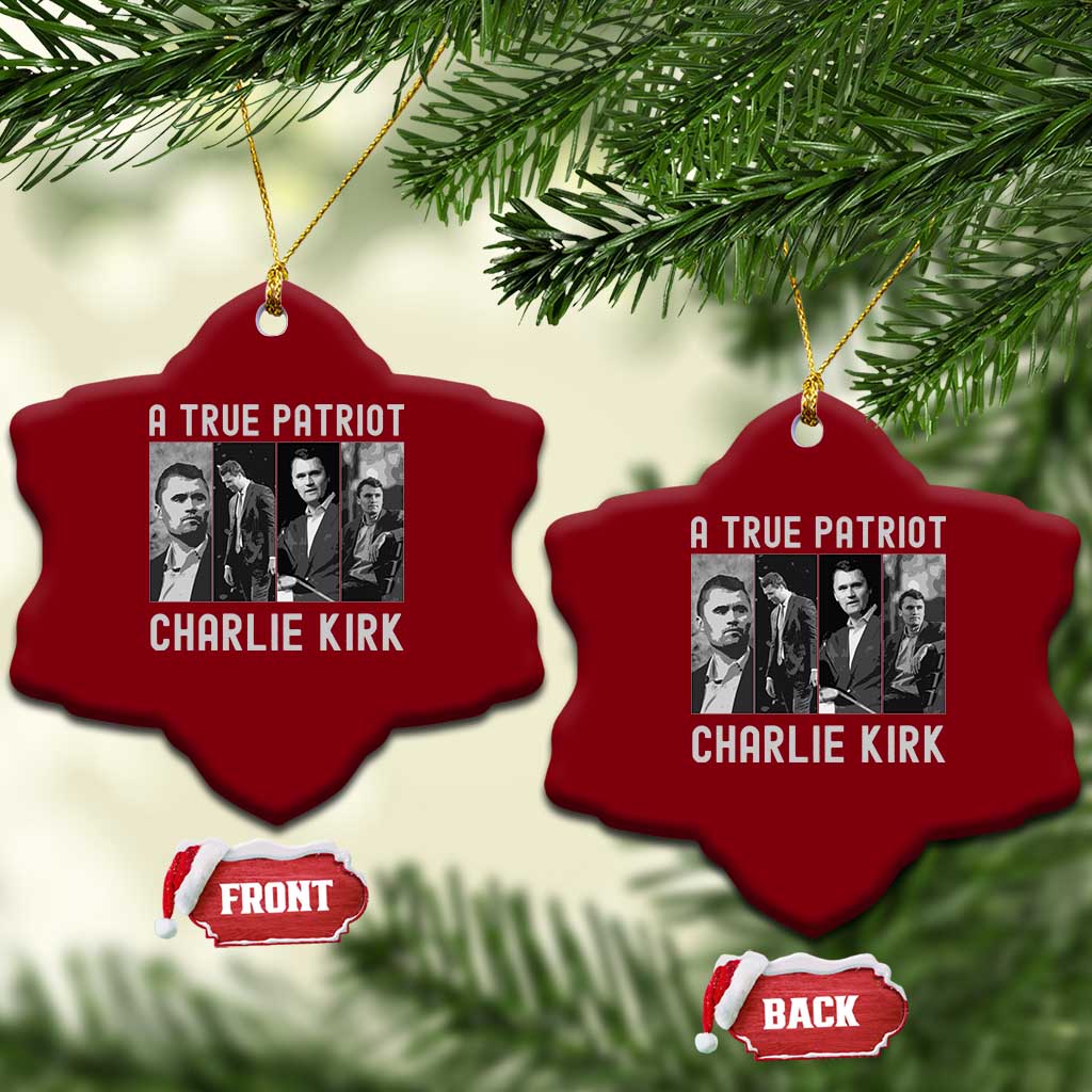 Charlie Kirk Tribute Ceramic Ornament A True Patriot Conservative Memorial TS02 Print Your Wear