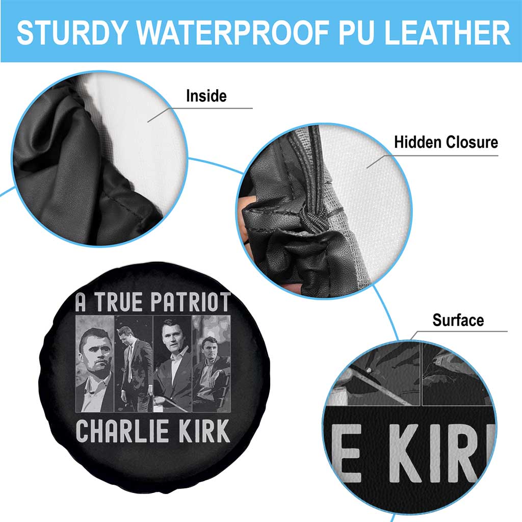 Charlie Kirk Tribute Spare Tire Cover A True Patriot Conservative Memorial TS02 Print Your Wear