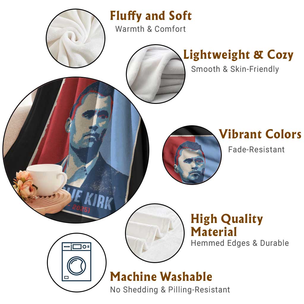 Charlie Kirk Tribute Throw Blanket Freedom Hope Memorial 1993 2025 TS02 Print Your Wear