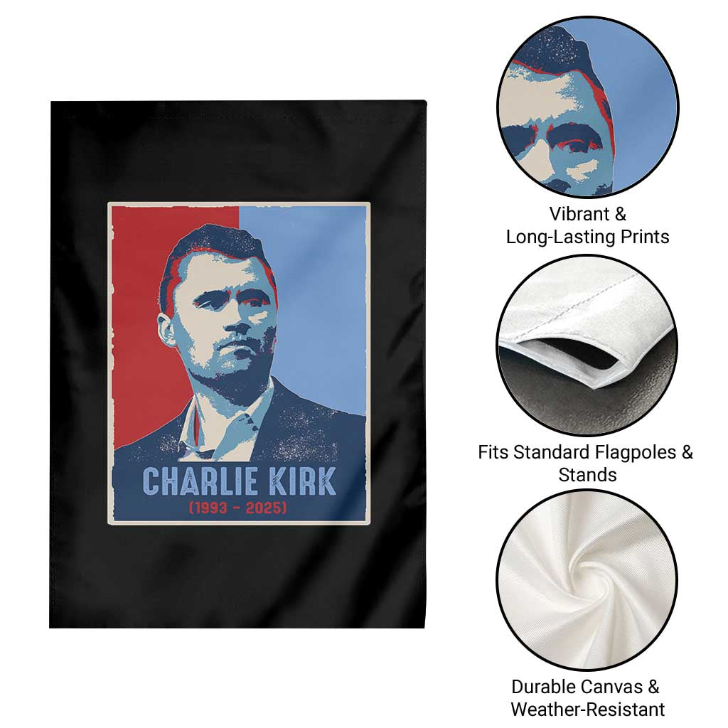 Charlie Kirk Tribute Garden Flag Freedom Hope Memorial 1993 2025 TS02 Print Your Wear