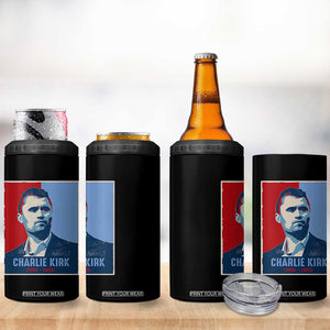 Charlie Kirk Tribute 4 in 1 Can Cooler Tumbler Freedom Hope Memorial 1993 2025 TS02 Print Your Wear