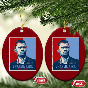 Charlie Kirk Tribute Ceramic Ornament Freedom Hope Memorial 1993 2025 TS02 Print Your Wear