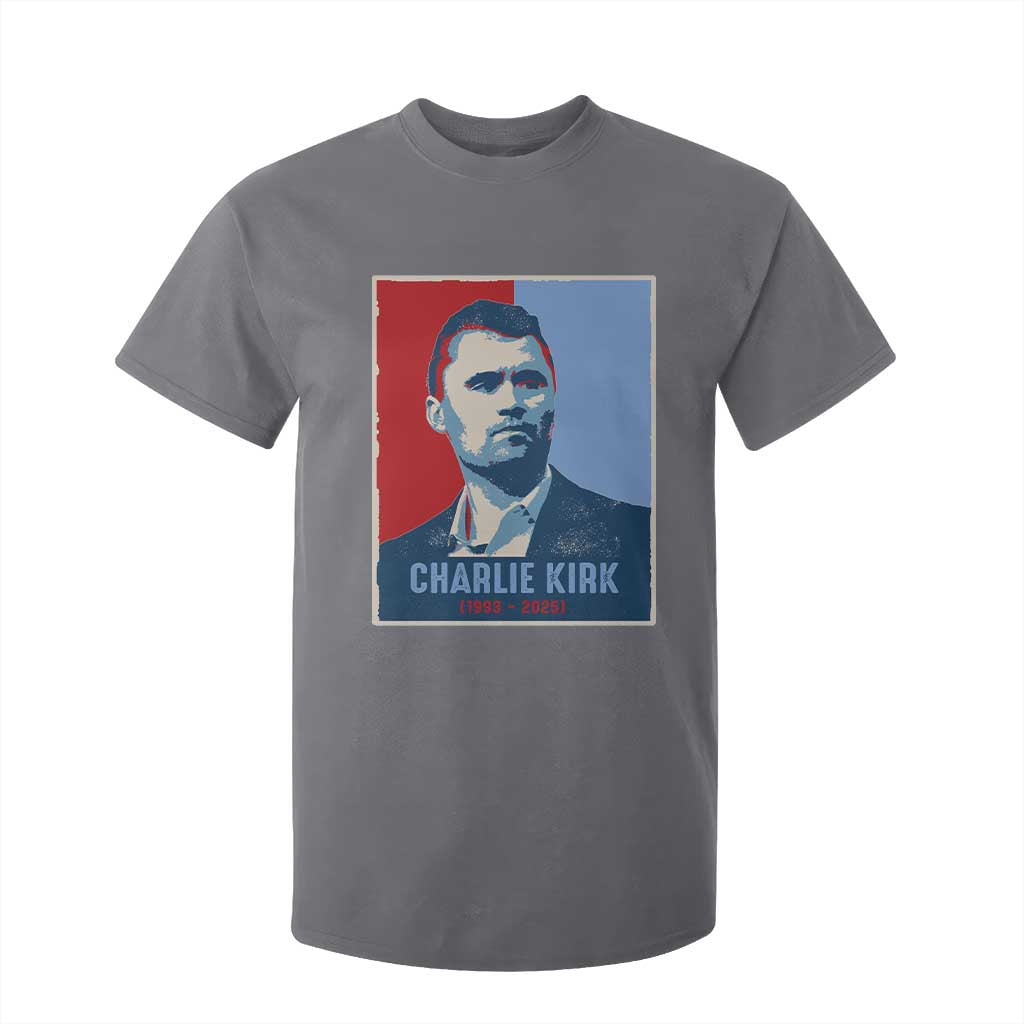 Charlie Kirk Tribute T Shirt For Kid Freedom Hope Memorial 1993 2025 TS02 Charcoal Print Your Wear