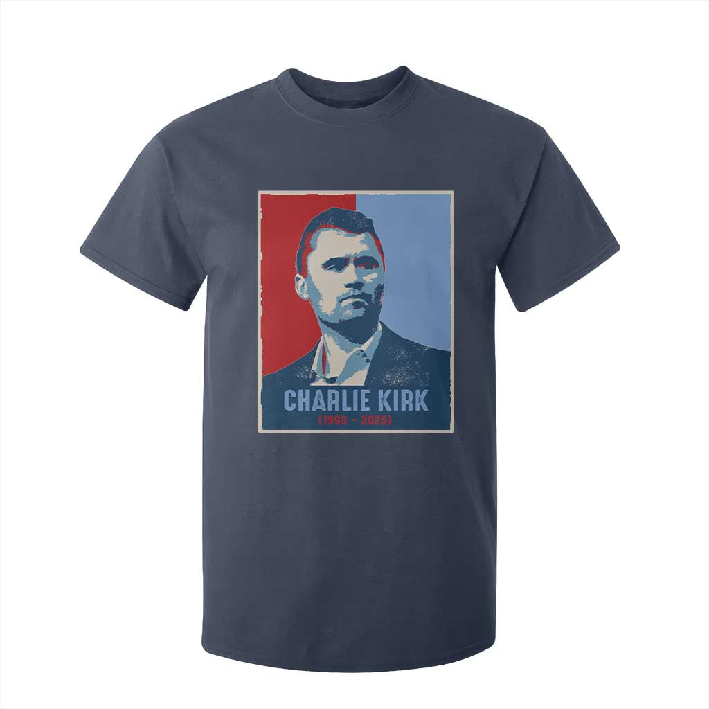 Charlie Kirk Tribute T Shirt For Kid Freedom Hope Memorial 1993 2025 TS02 Navy Print Your Wear