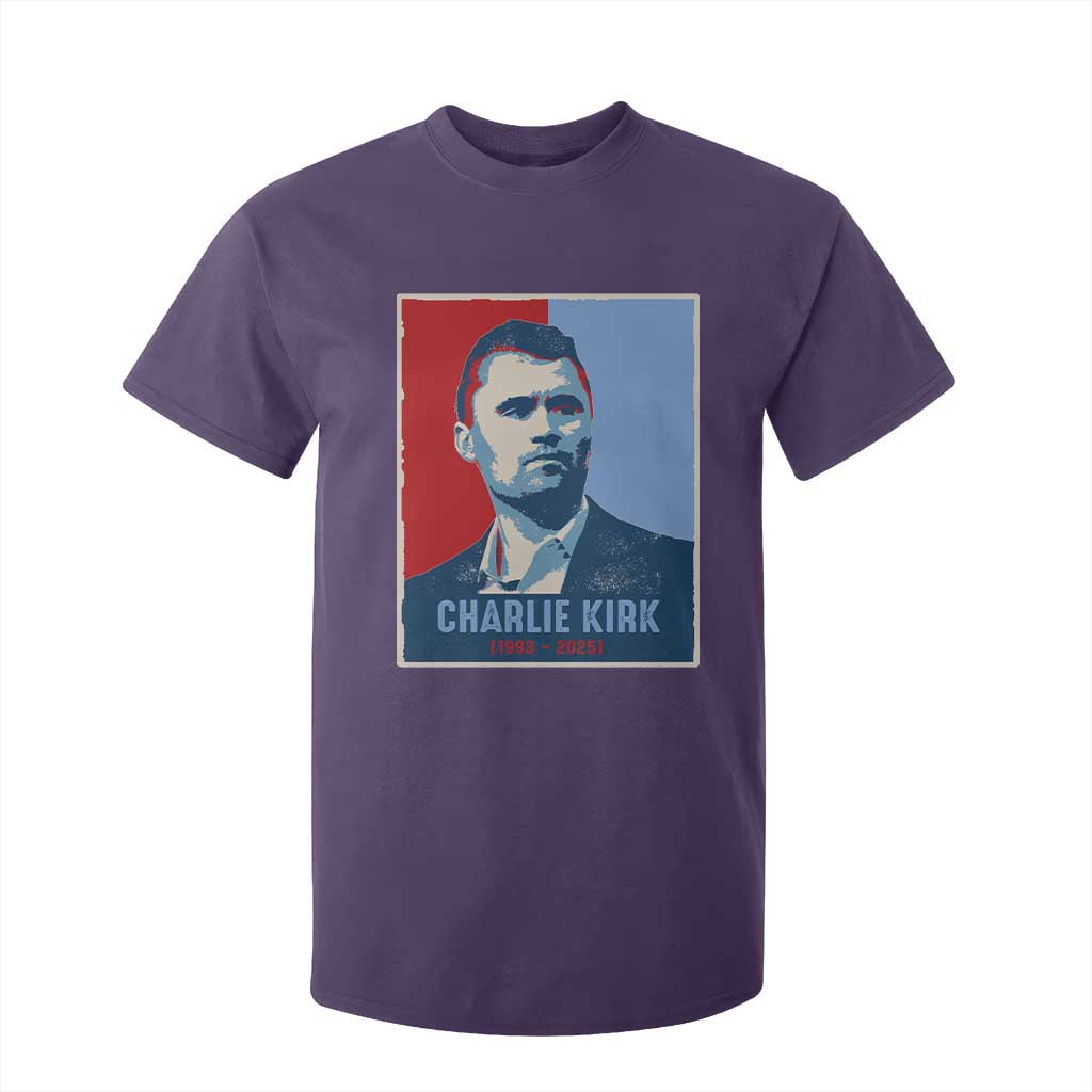 Charlie Kirk Tribute T Shirt For Kid Freedom Hope Memorial 1993 2025 TS02 Purple Print Your Wear