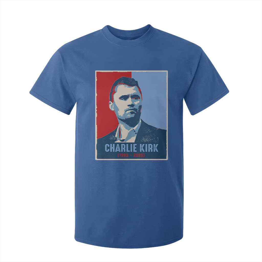 Charlie Kirk Tribute T Shirt For Kid Freedom Hope Memorial 1993 2025 TS02 Royal Blue Print Your Wear