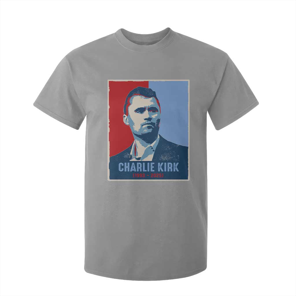 Charlie Kirk Tribute T Shirt For Kid Freedom Hope Memorial 1993 2025 TS02 Sport Gray Print Your Wear