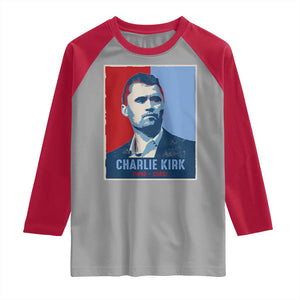 Charlie Kirk Tribute Raglan Shirt Freedom Hope Memorial 1993 2025 TS02 Sport Gray Red Print Your Wear