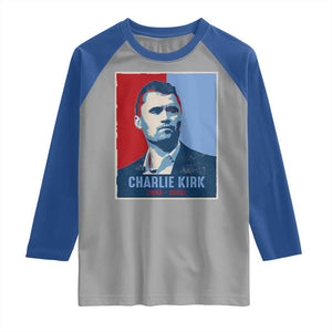 Charlie Kirk Tribute Raglan Shirt Freedom Hope Memorial 1993 2025 TS02 Sport Gray Royal Print Your Wear