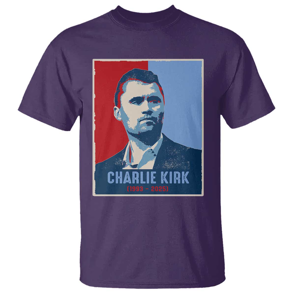 Charlie Kirk Tribute T Shirt Freedom Hope Memorial 1993 2025 TS02 Purple Print Your Wear