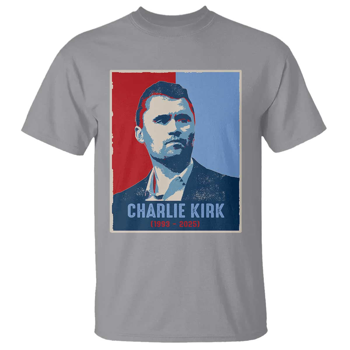 Charlie Kirk Tribute T Shirt Freedom Hope Memorial 1993 2025 TS02 Sport Gray Print Your Wear