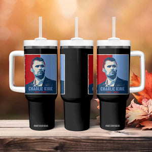 Charlie Kirk Tribute Tumbler With Handle Freedom Hope Memorial 1993 2025 TS02 Print Your Wear