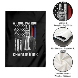 Charlie Kirk Tribute Garden Flag A True Patriot Freedom American Flag TS02 Print Your Wear