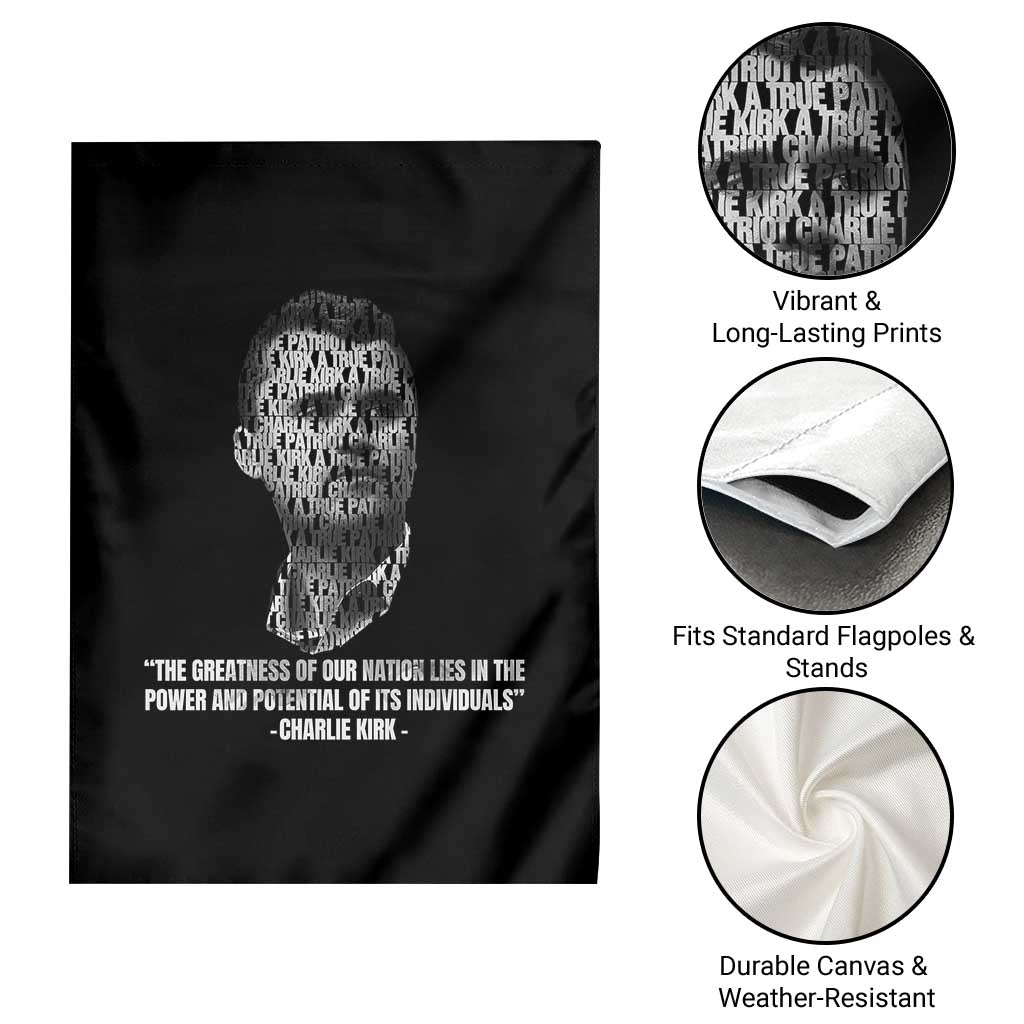 Charlie Kirk Legacy Garden Flag Greatness of Our Nation American True Patriot TS02 Print Your Wear