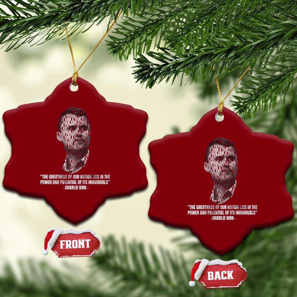 Charlie Kirk Legacy Ceramic Ornament Greatness of Our Nation American True Patriot TS02 Print Your Wear