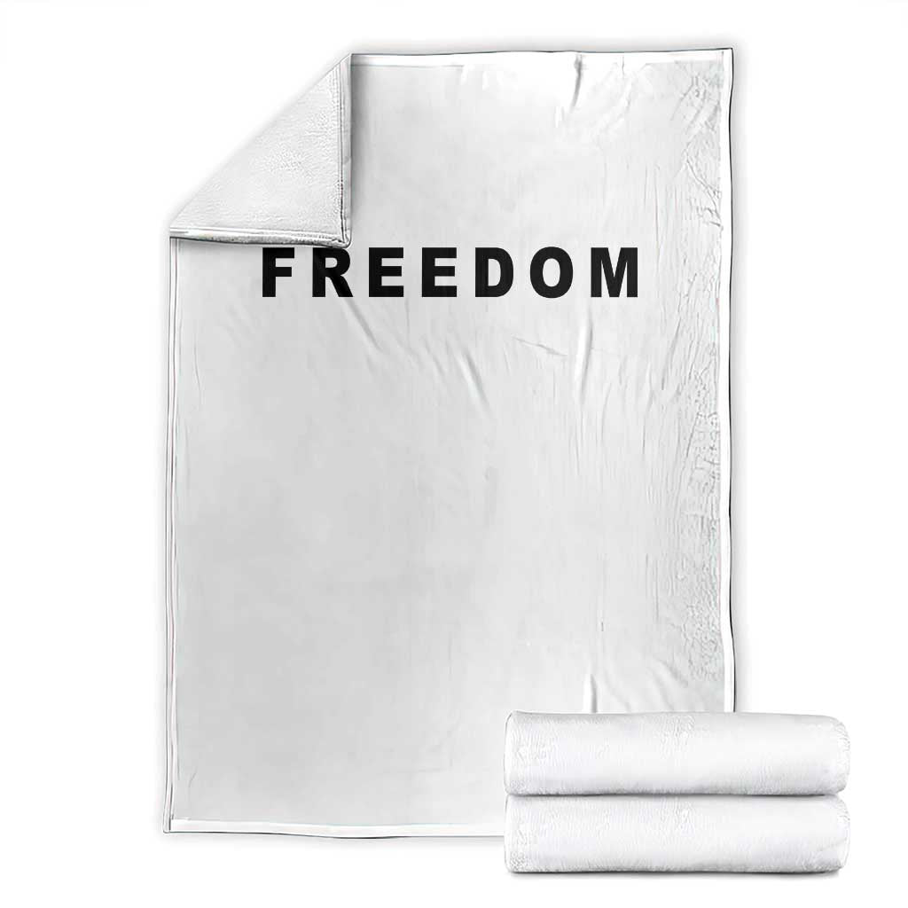 Freedom Statement Throw Blanket Free Speech Charlie Kirk Tribute TS02 White Print Your Wear