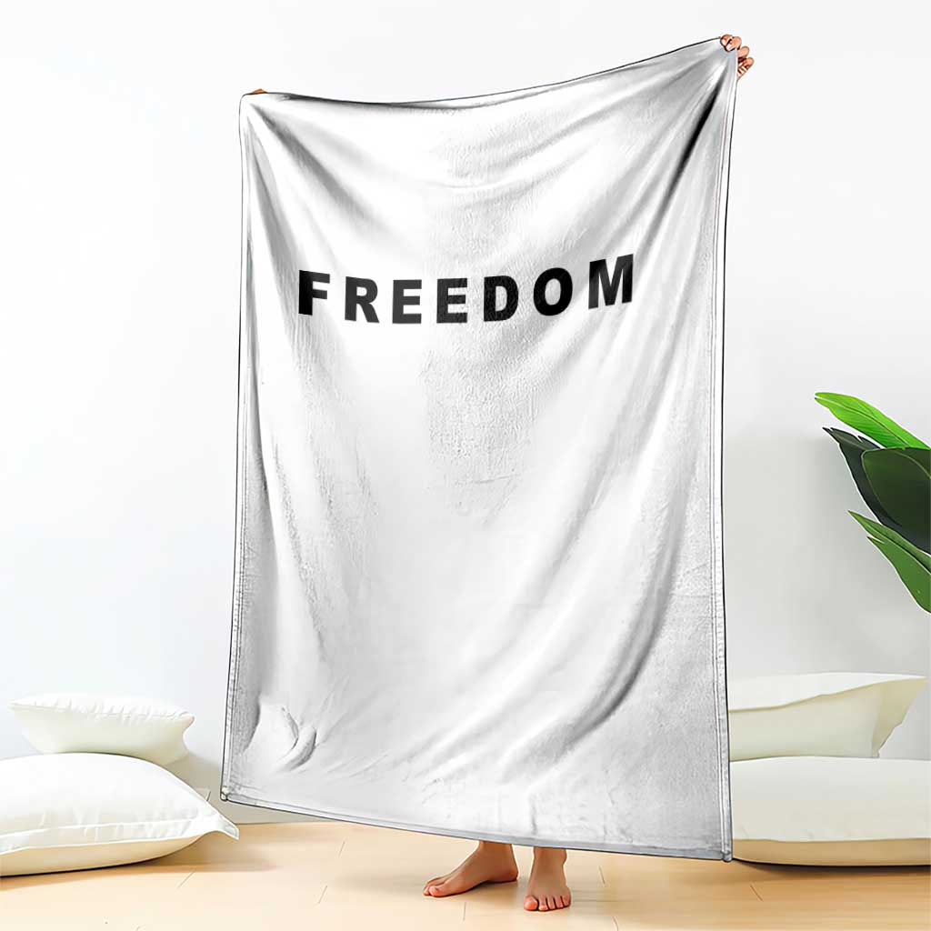 Freedom Statement Throw Blanket Free Speech Charlie Kirk Tribute TS02 Print Your Wear