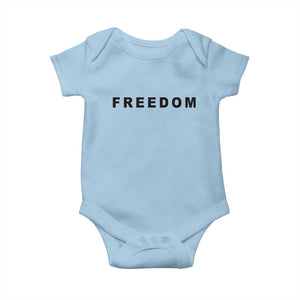 Freedom Statement Baby Onesie Free Speech Charlie Kirk Tribute TS02 Light Blue Print Your Wear