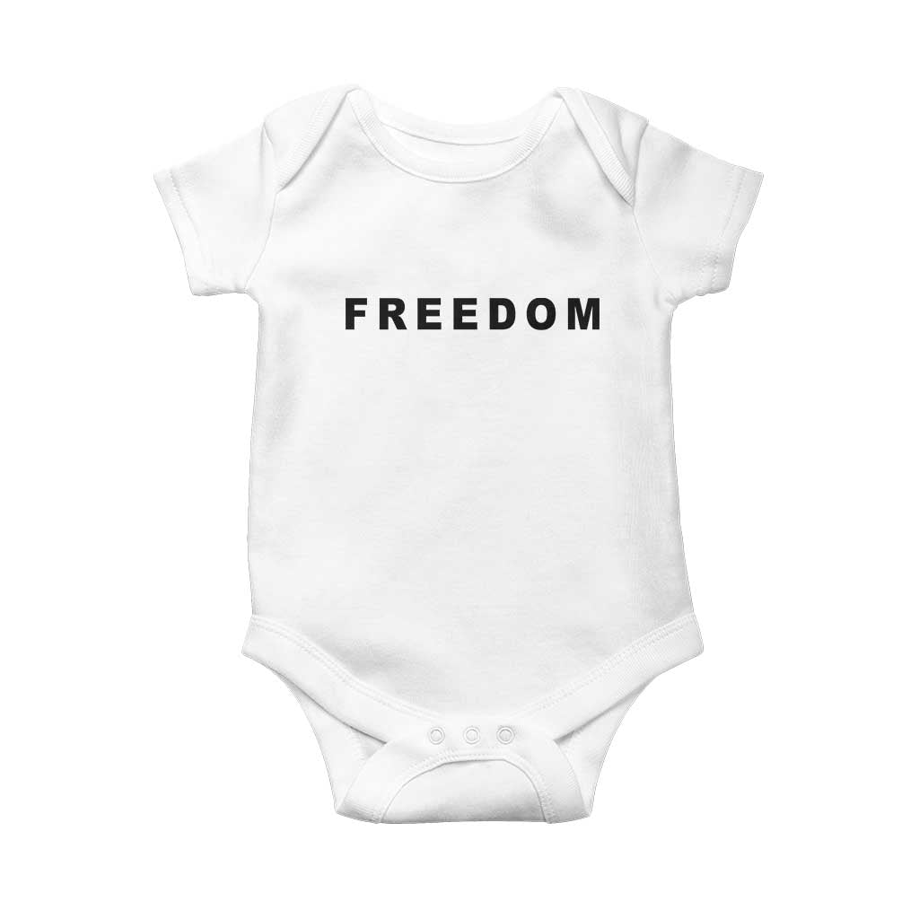 Freedom Statement Baby Onesie Free Speech Charlie Kirk Tribute TS02 White Print Your Wear